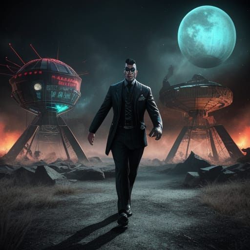 Epic 1950s Horror Show on UFO Ranch in 3D Game Cinematic Sty...