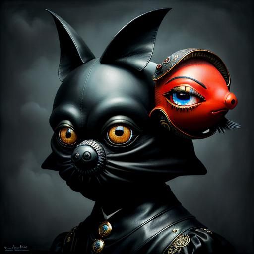 Elegant Black Eyeball Reaching for a Cloud