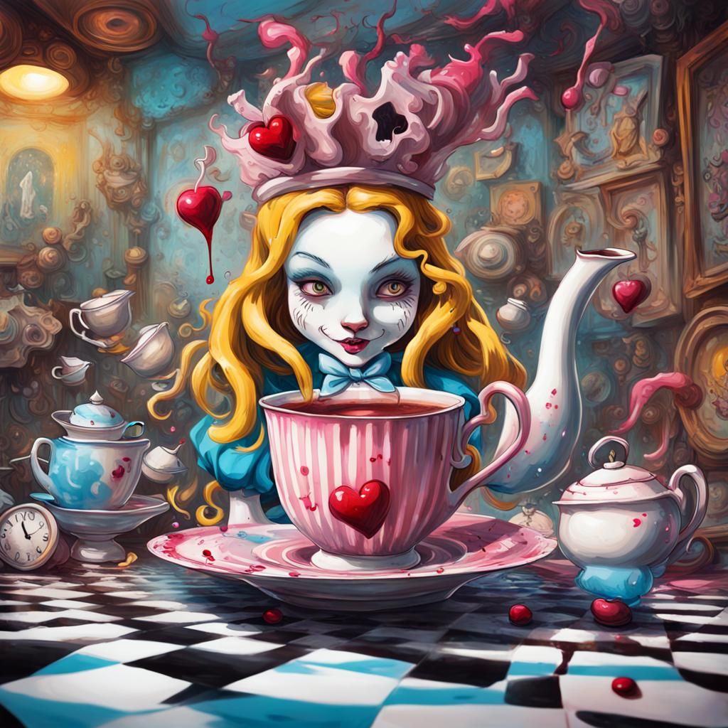 Alice in Wonderland Hip Hop Tea Party Graffiti