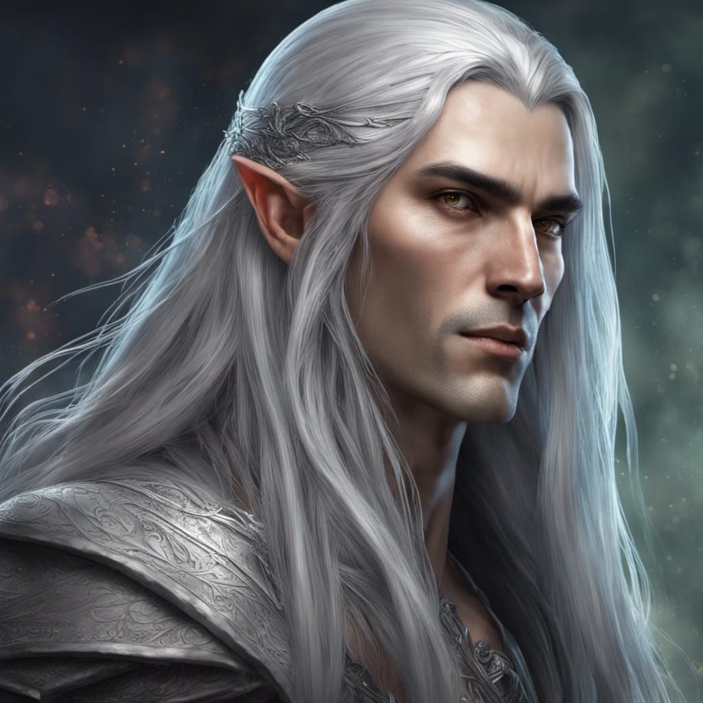 Androgynous Elven Couple in Hyperrealistic Style