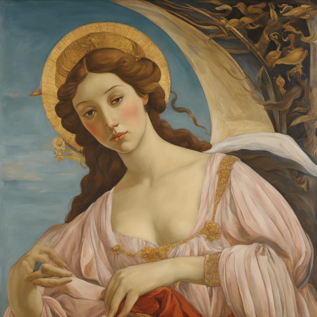 Venus Painting in Expressionist Abstract Style