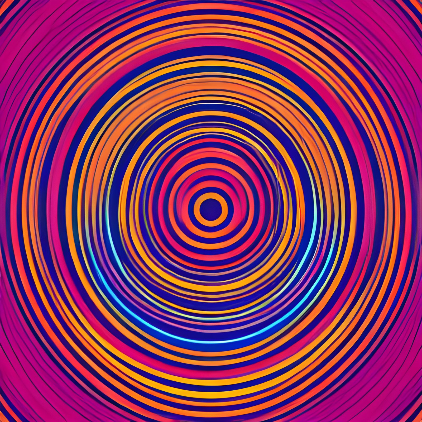 Concentric Wavy Lines (Pink)