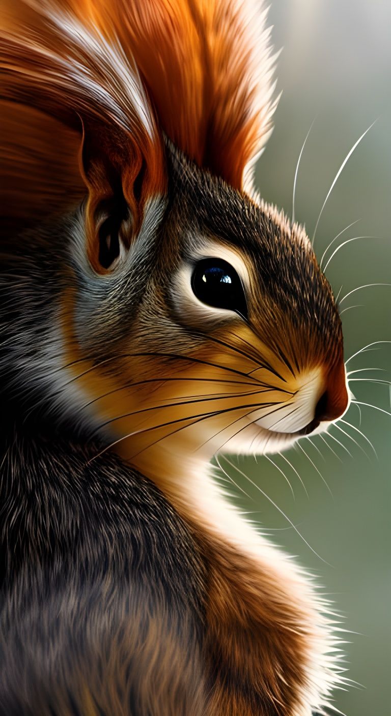 Hyperrealistic Portrait of a Squirrel by Artgerm