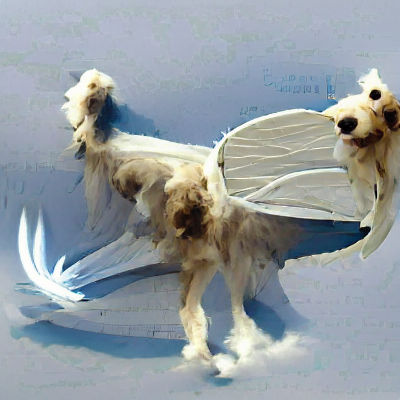 Dog with Wings Digital Illustration