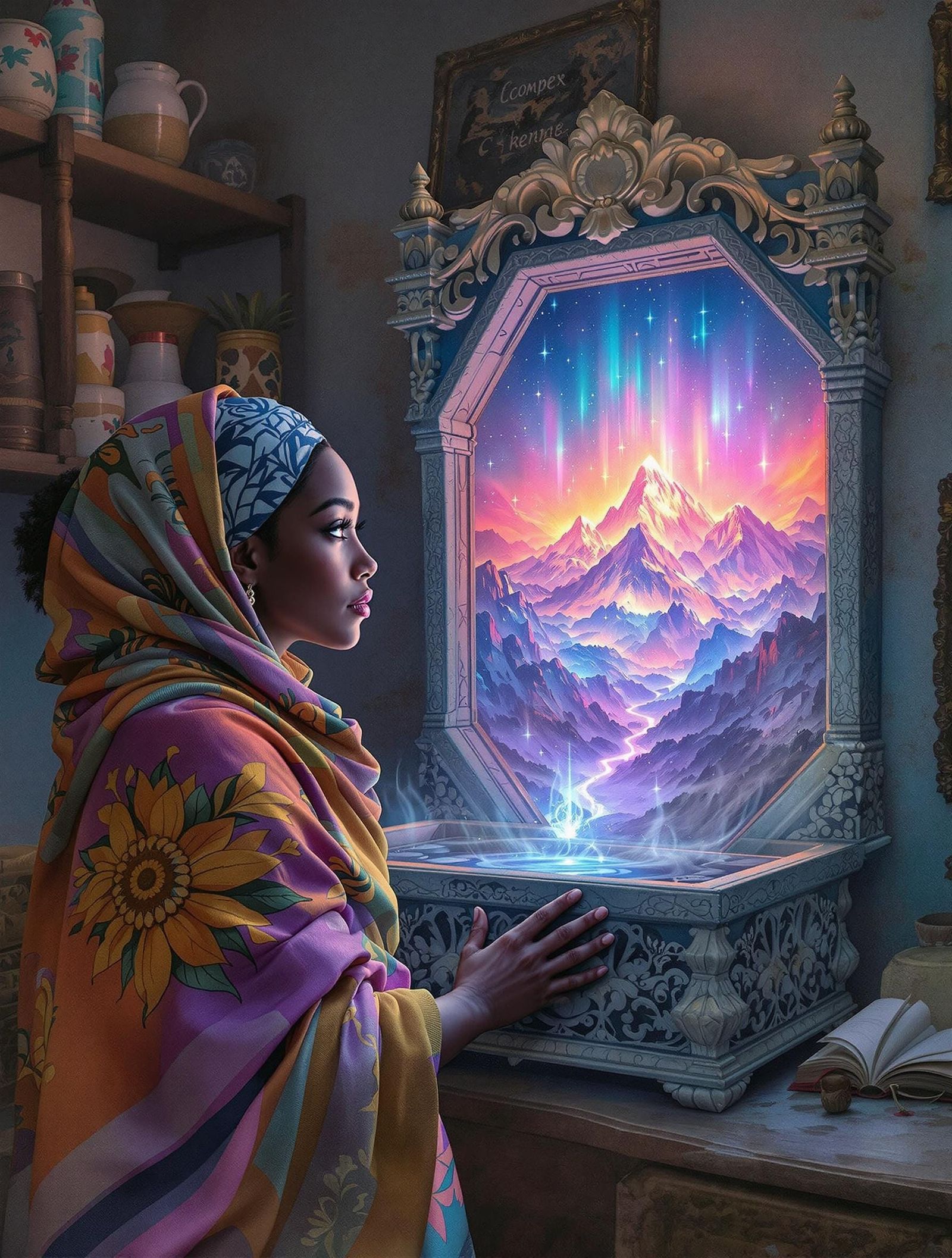 Ethereal Dreamscape in Pastel and Neon