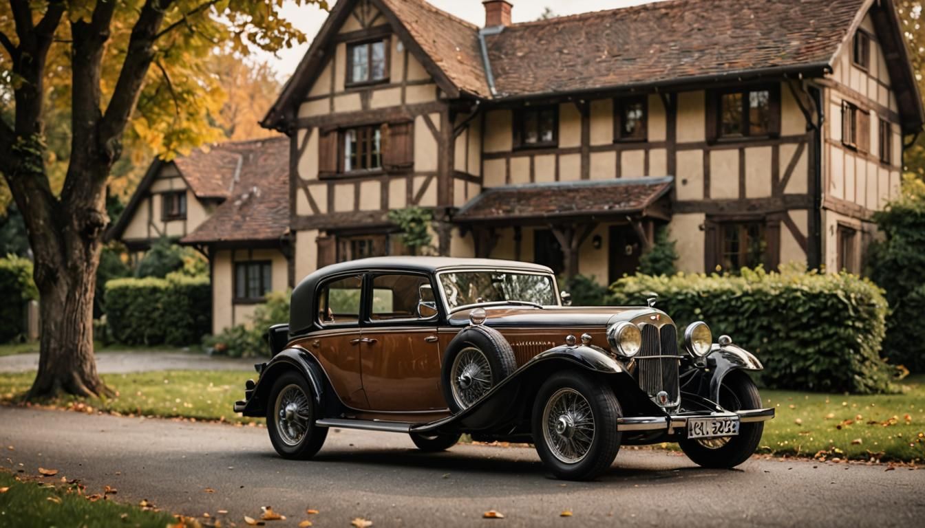 1932 BMW in Retro Car Photography Style