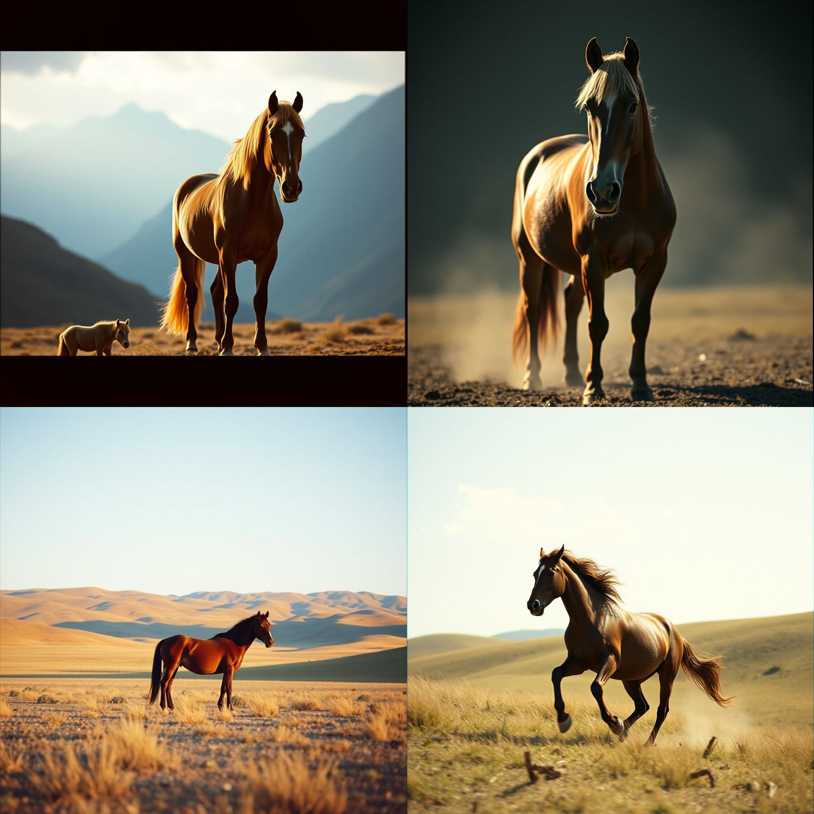 Cinematic Horse Portrait in Kyrgyzstan