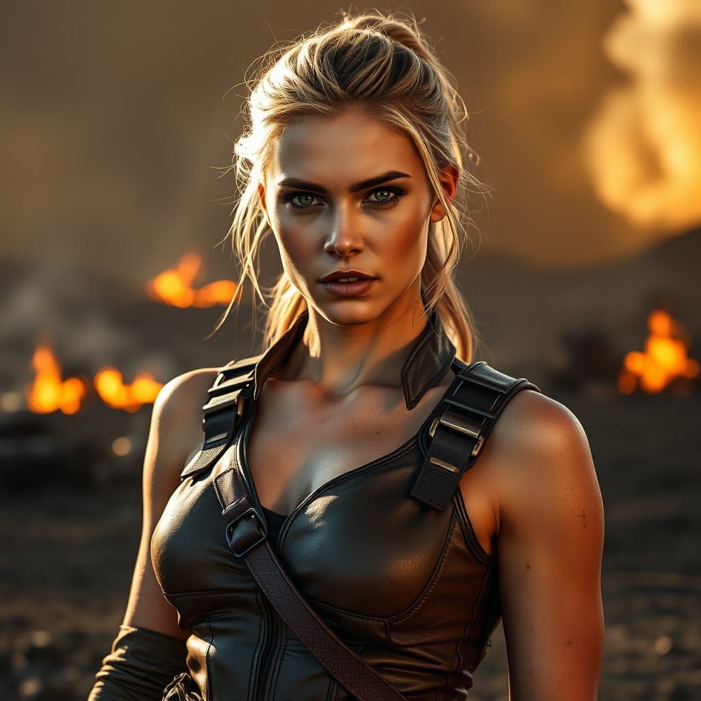 Strong Warrior Survives in a Desolate Post-Apocalyptic Lands...