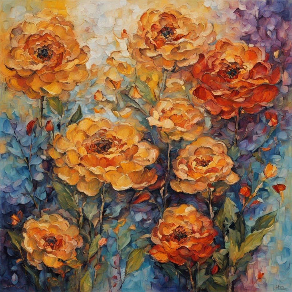 Vibrant Cozy Living Room in Neo-Impressionist Style