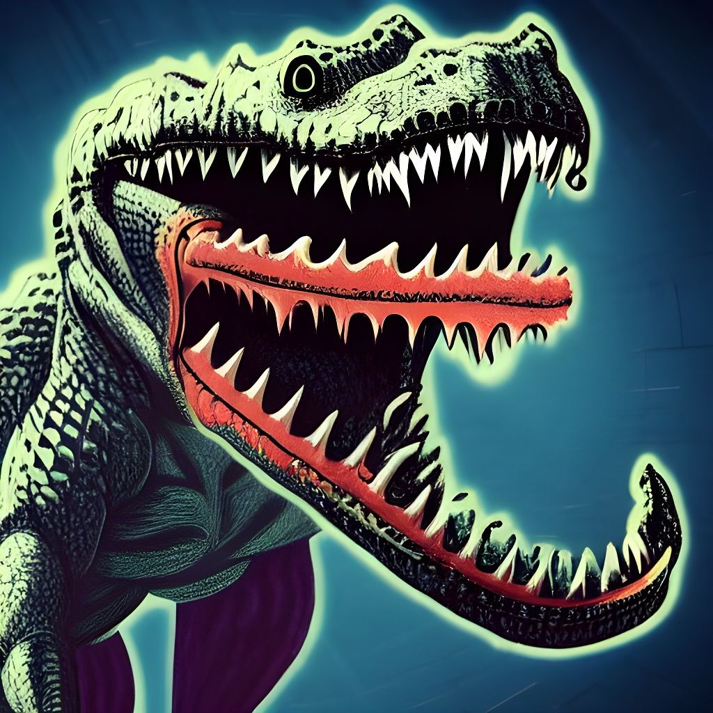 Horrific Toothed Monster in Hyperdetailed Contemporary Art