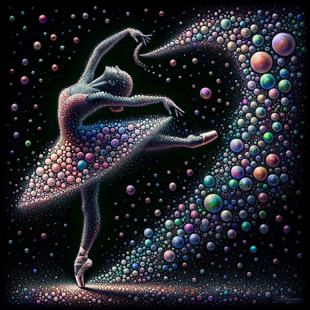 Surrealism Inspired Ballet Dancer Ephemeral Sculpture in Pas...