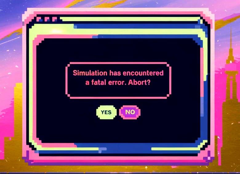 Retro Pixel Art Windows 95 Error Screen