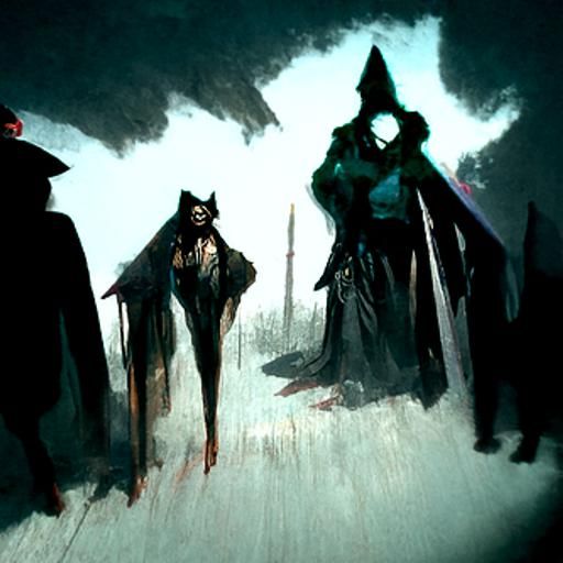 Sinister Witches in Fantasy Art Style