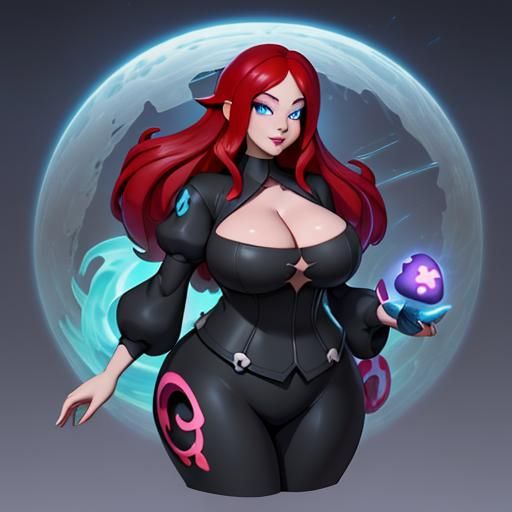 Kawaii Mushroom Woman in Magic Forest, 3D Art