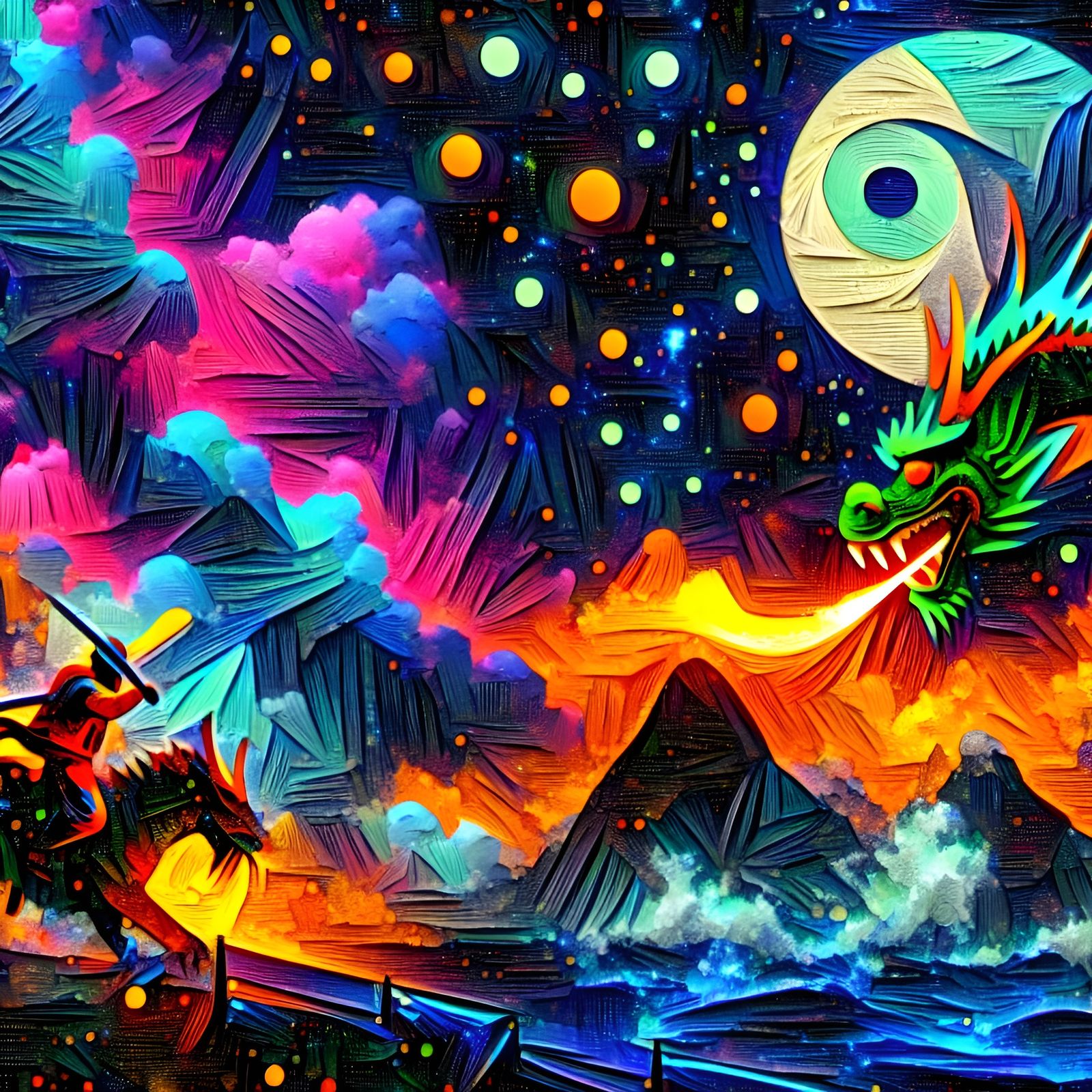 Gnuhenge Synthwave / MediaSlayer Dragon prompt blend. Thanks...