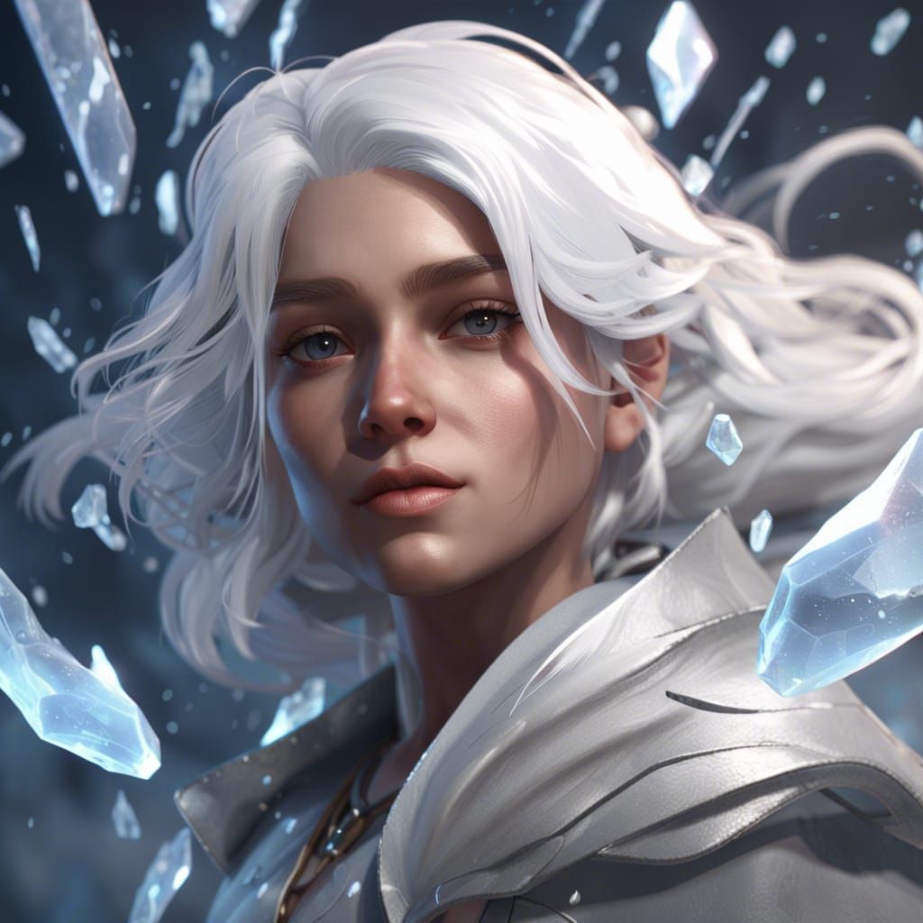 Girl with Ice Powers: Hyperdetailed Concept Art