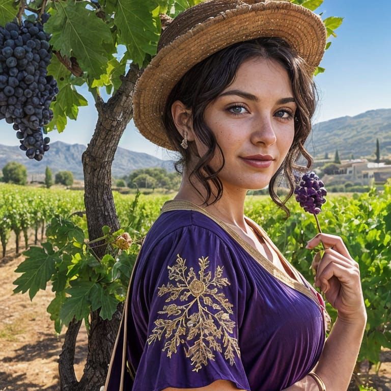 Abundant Greek Grape Harvest