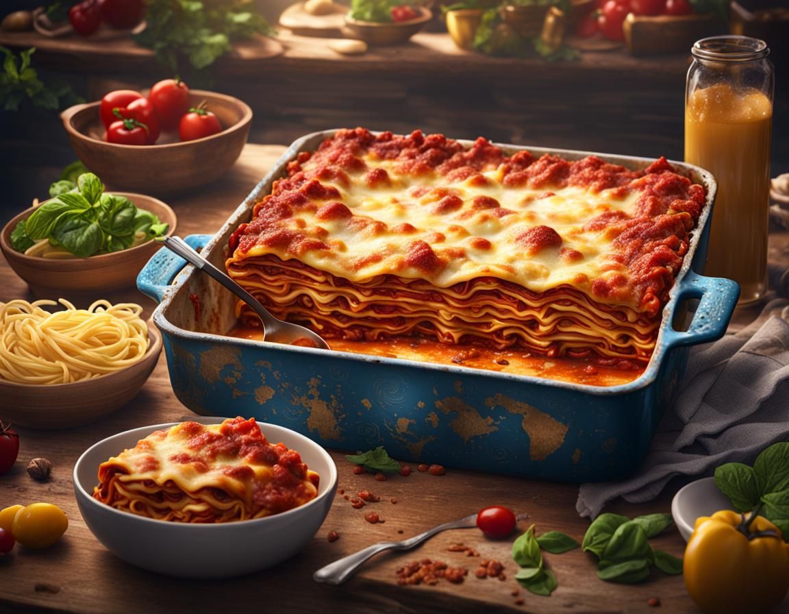 Lasagne: A Detailed Matte Painting in Deep Color