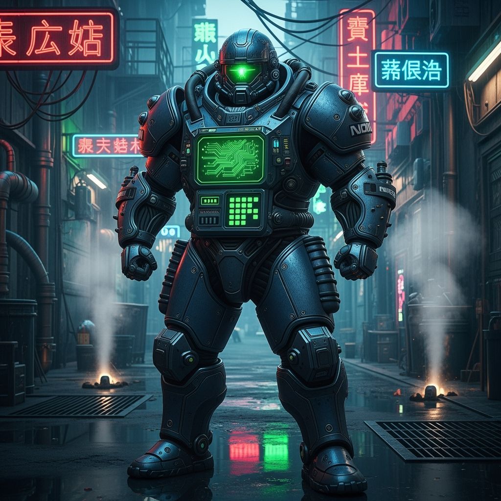 Nokia 3310 Armor in Cyberpunk Alleyway