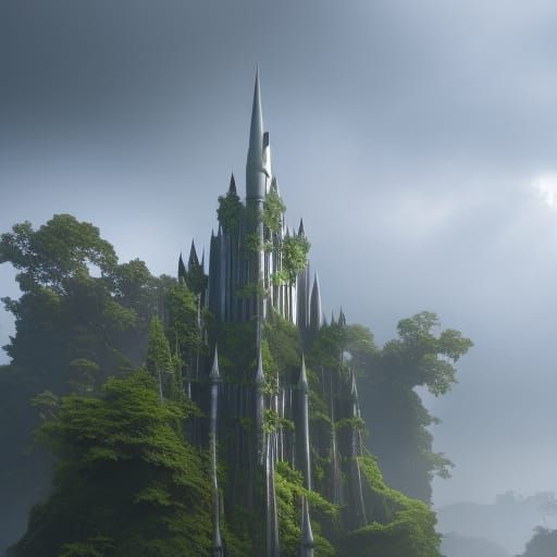 Poison Ivy as Batman: Detailed Matte Painting