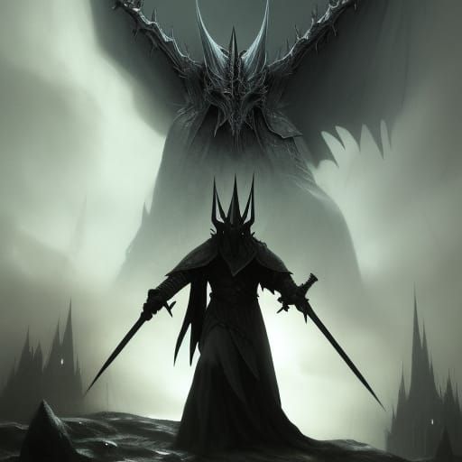 Witch-king of Angmar in Dark Fantasy Style