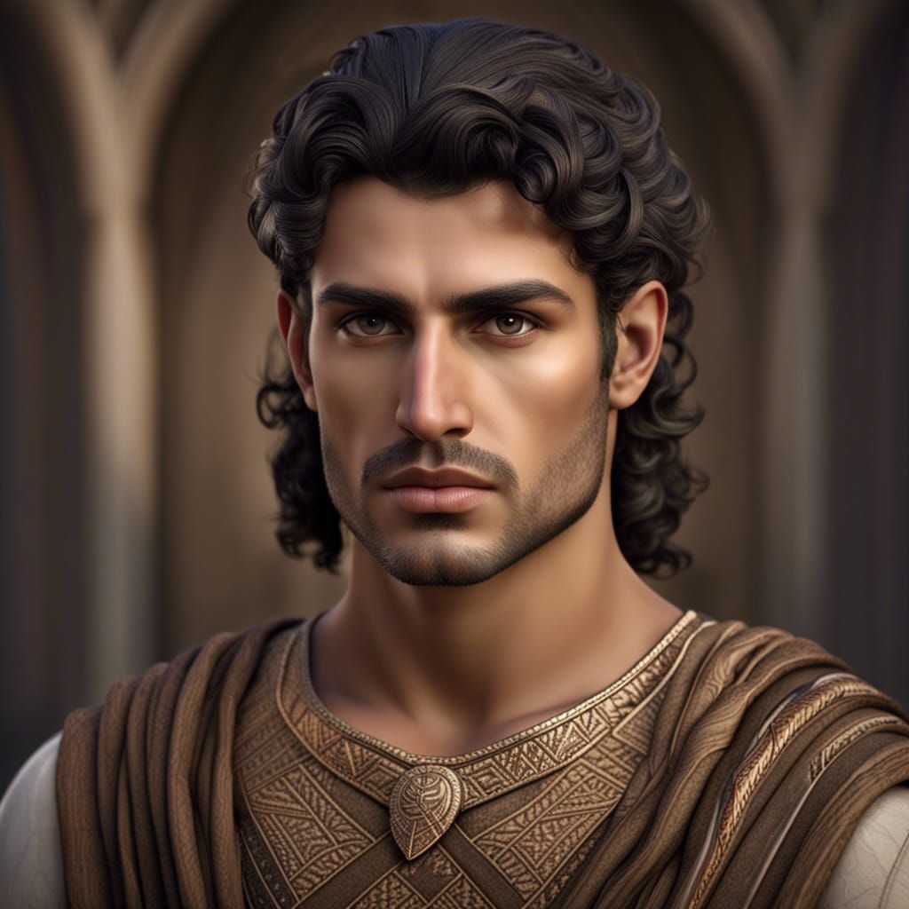 Aristocratic Assyrian Man with Greco-Roman Hairstyle