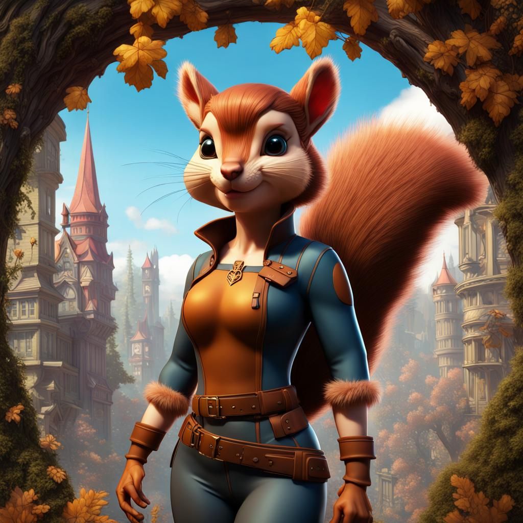 Squirrel Girl Fantasy Concept Art