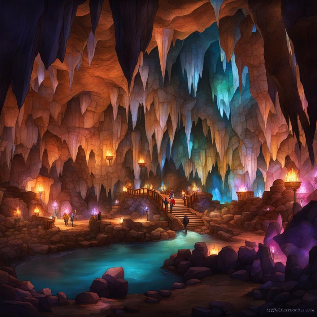 Crystal Caverns AI Generated Image