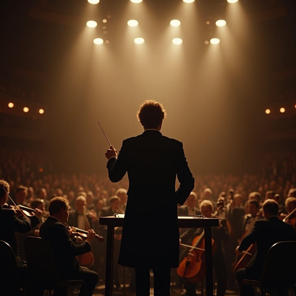 Cinematic Maestro Conducts a Grand Classical Performance