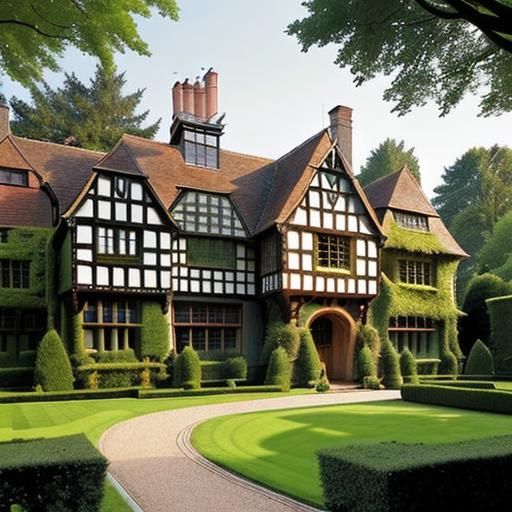 Tudor Mansion Overlooking a Lovely Garden