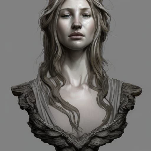 Weeping Angel Portrait in Digital Art Style