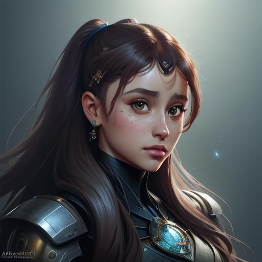 Detailed Portrait in Artgerm and Mucha Style