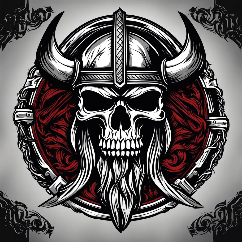 Viking Skull Logo Design