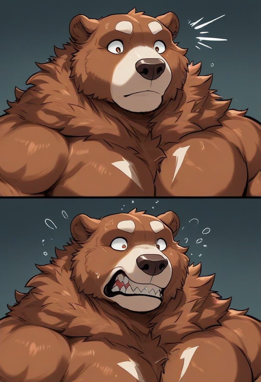 Portrait of an Obese Kodiak Bear