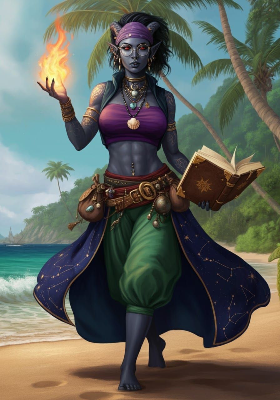 When the fire genasi-test looks more like a tiefling...