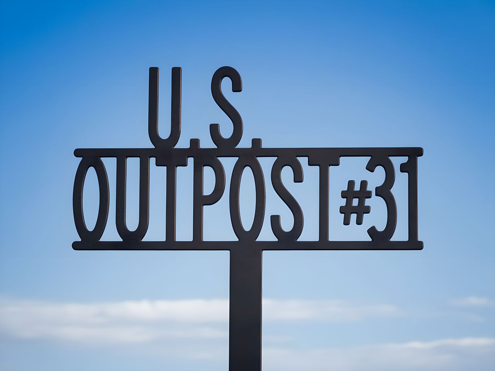 Vintage Metal Sign: U.S. Outpost #31