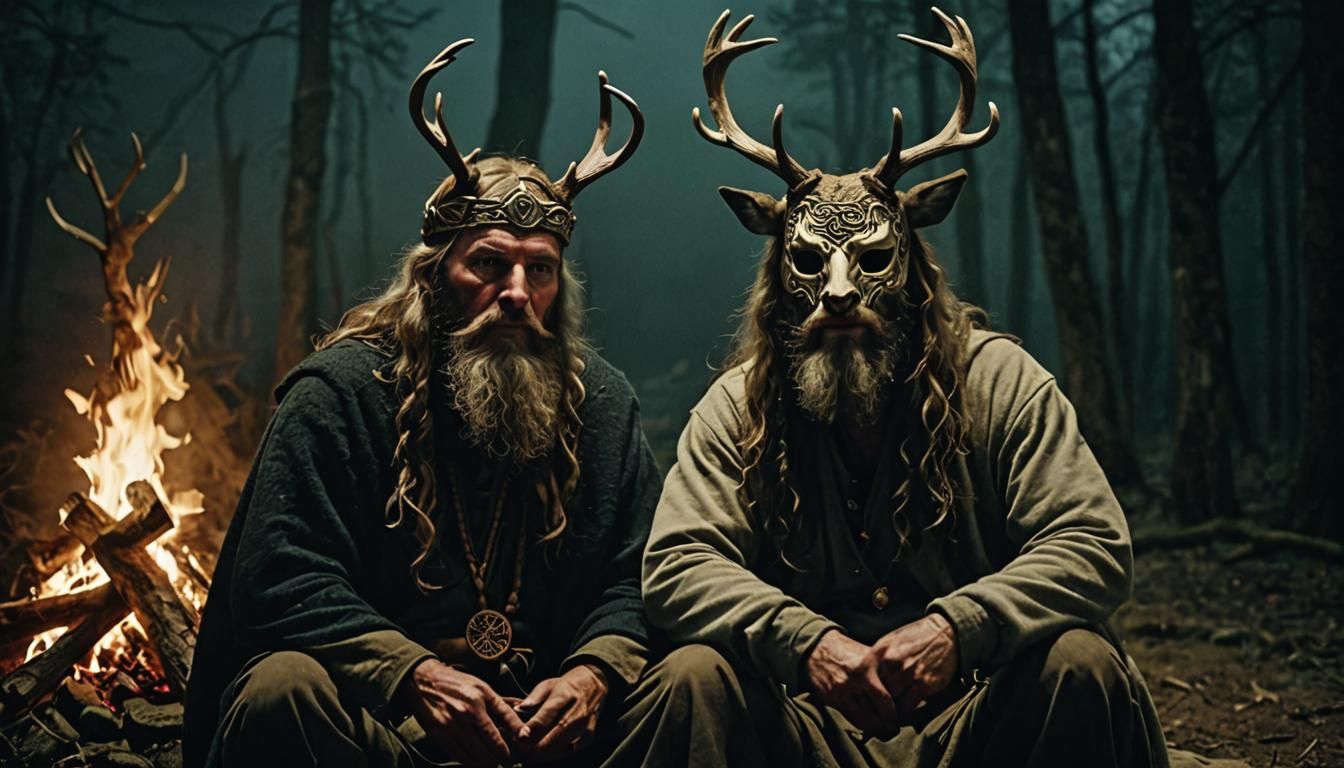 Celtic Druid Fireside Ceremony in Film Style