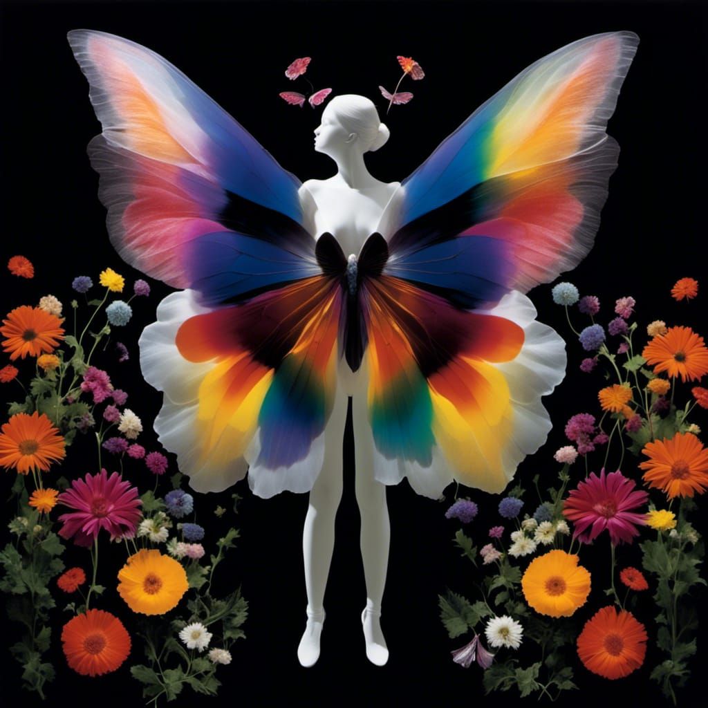 <lora:Whimsical:1.0>  Surprise me Photogram of a rainbow mul...