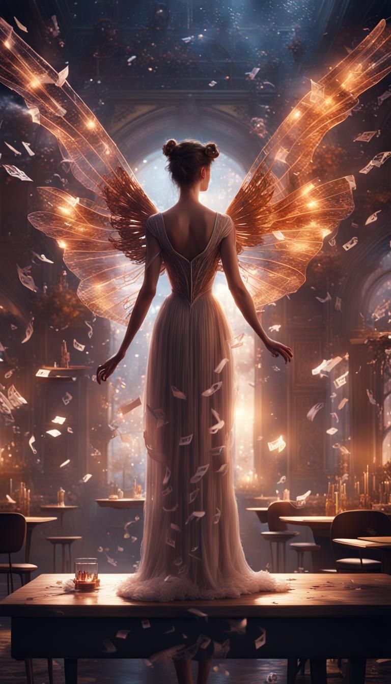 Ethereal Muse Guiding a Composer: Fantasy Concept Art