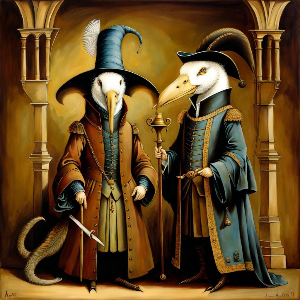 Whimsical Portrait Inspired by Arnolfini