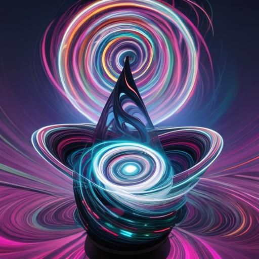 Mesmerizing Swirl of Lights Abstract Image