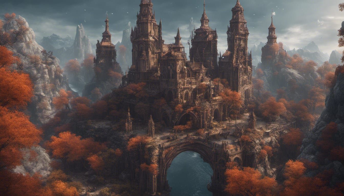 Fantastical Landscape Concept Art in Deep Color