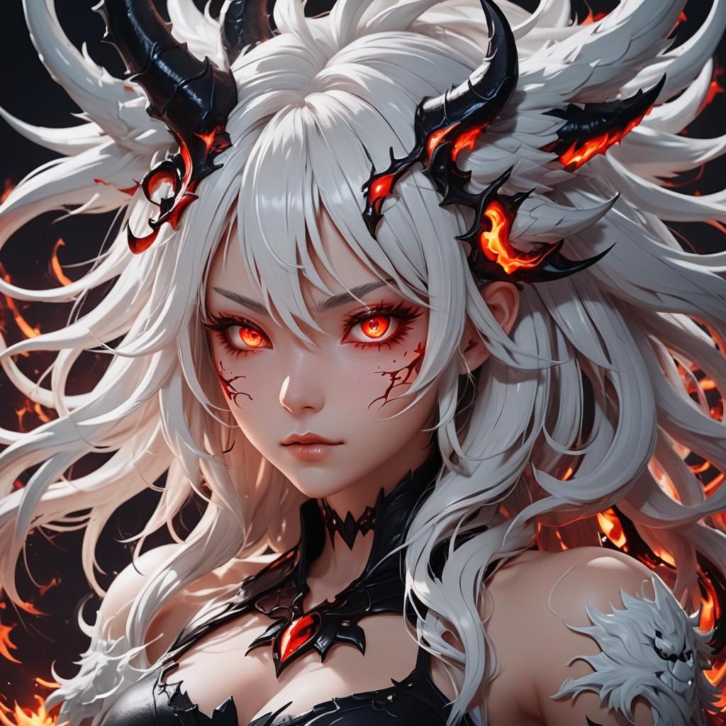 Anime Demon Girl Possessed by Demonic Energy