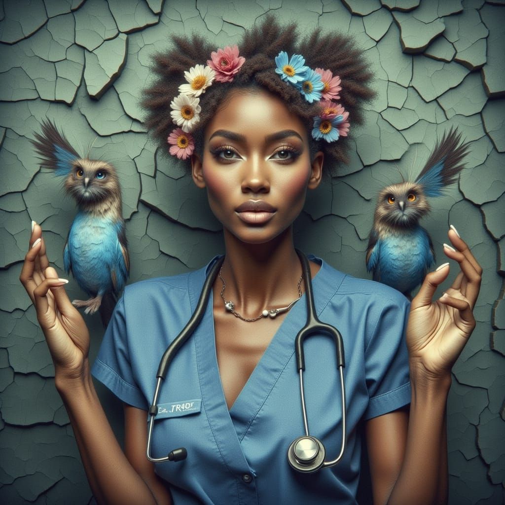 Stunning Photorealistic Portrait of a Nurse with Compassiona...