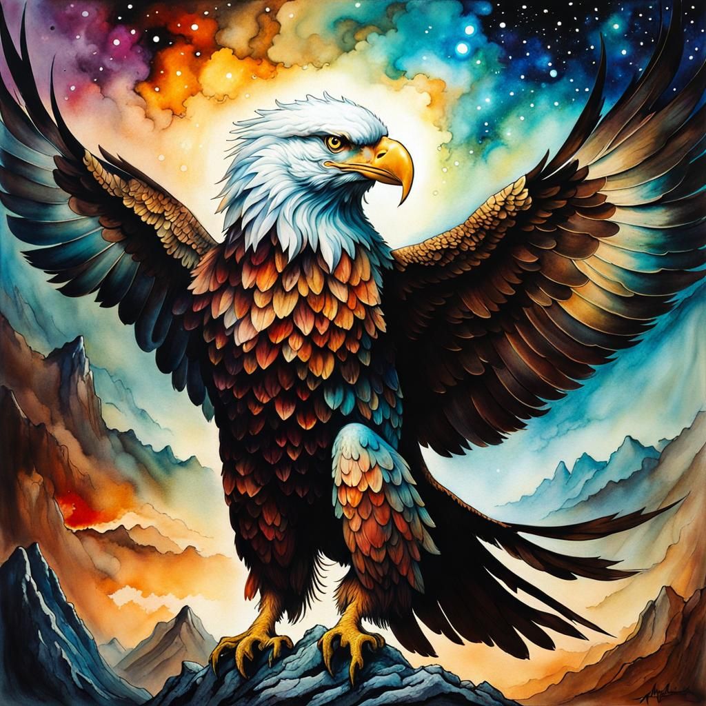 Majestic Eagle Soars Through Luminous Galaxy