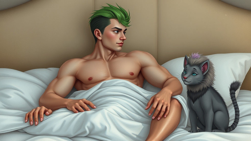 Alien Woman and Human Kiss, Dreamy Ethereal Art