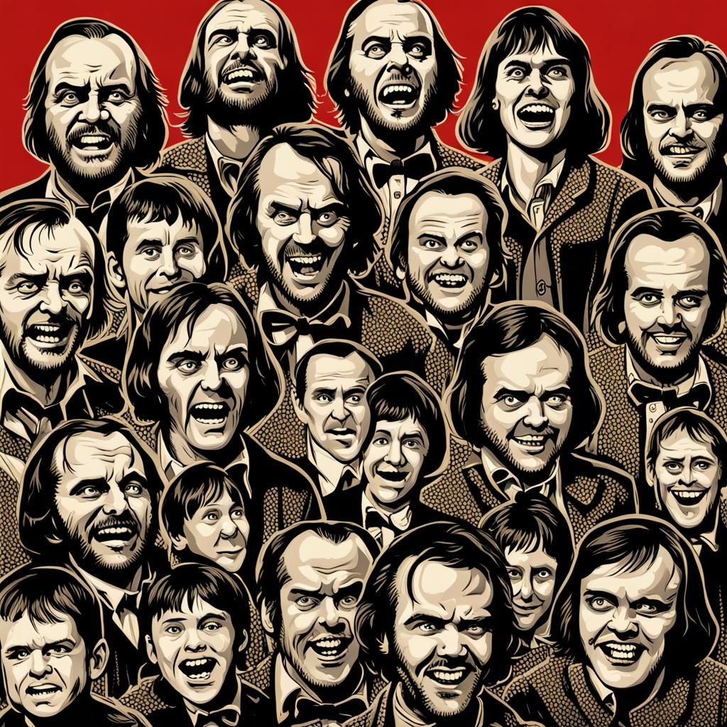 The Shining Movie Poster in Dark Horror Style