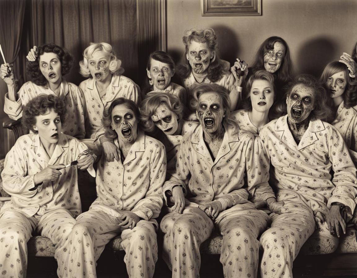 Zombie pajama party