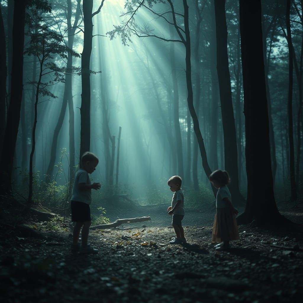 Children's Forest Play: Cinematic and Atmospheric Vision