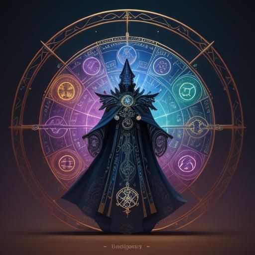 Mystical Wheel of Fortune with Tarot Cards